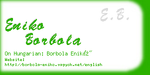 eniko borbola business card